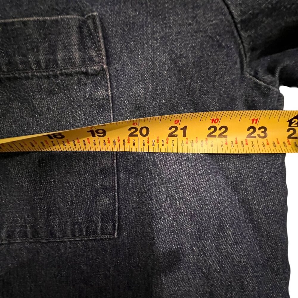 Vintage Open Trails Denim Shirt Chest Pocket Button Cuffs Button Up Classic Lg - Picture 11 of 12